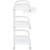 Hairdressing Cosmetic Assistant for the Salon St019 Universal Trolley Table Cabinet On Wheels with Three Shelves and a Drawer