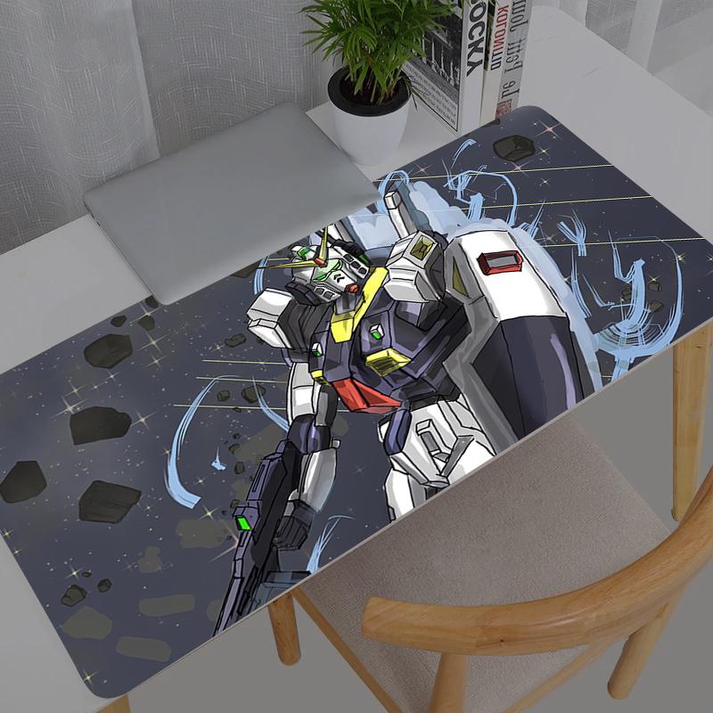 Large Mouse Pad Mobile Suit Gundam Carpet Laptop Pc Gamer Keyboard Mat XXL Mousepad Edge White Tassel Rubber Table Mat
