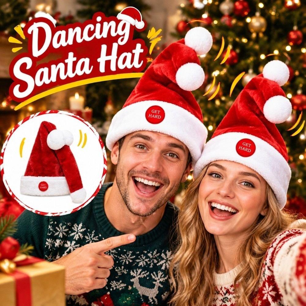 Adjustable Fit Singing Dancing Christmas Hat Christmas Parties Family Gatherings