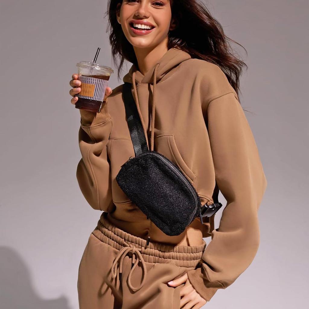 Sitengle Fluffy Waist Body Winter Crossbody Body Hip Shoulder Perfect for Outdoor and More Women's Pouch, Bag, Bag, Lightweight, Stylish, Bag, 2-Way,