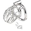 FRRK PA Chastity Device Ring Male Chastity Cage Pierced,Male Chastity Cage BDSM Set Sex Toys for Men, Sissy Cock Cage Gay FAAK
