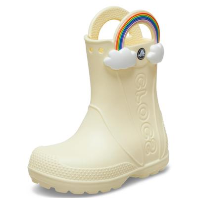 Crocs Handle It Regenbogen Regen 20cm Stiefel, Kinder, Buttercreme,