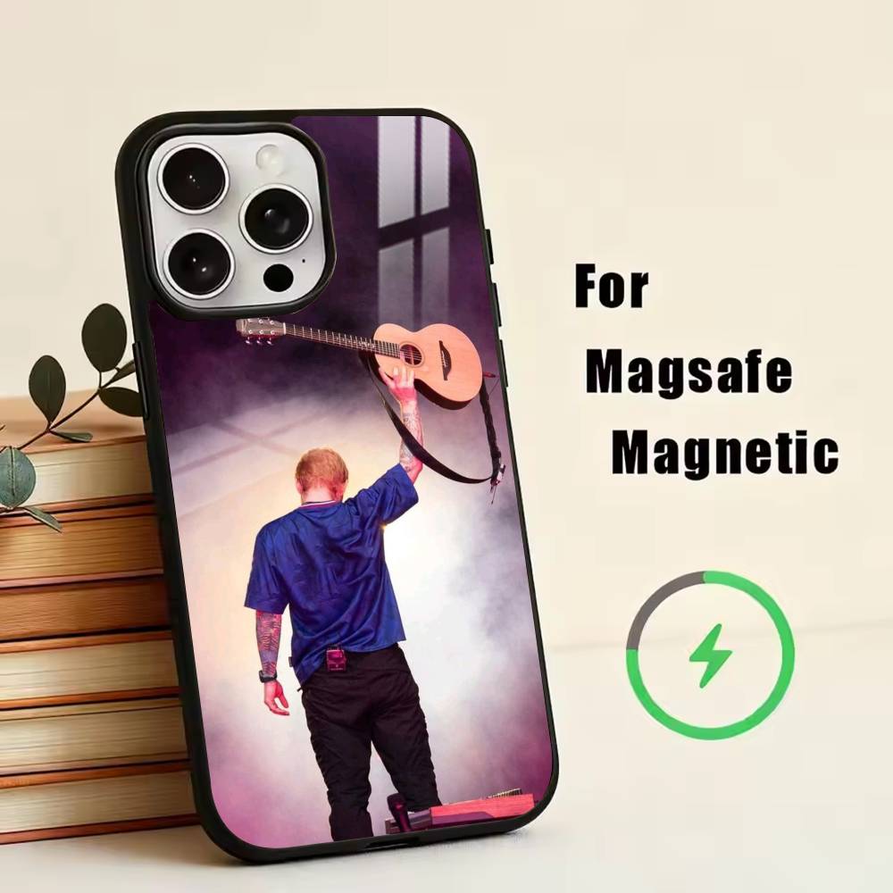 male singer-D-Ed Sheeran Phone Case For iPhone17,16,15,14,13,12,11 Plus,Pro Magnetic For Magsafe Wireless Charging