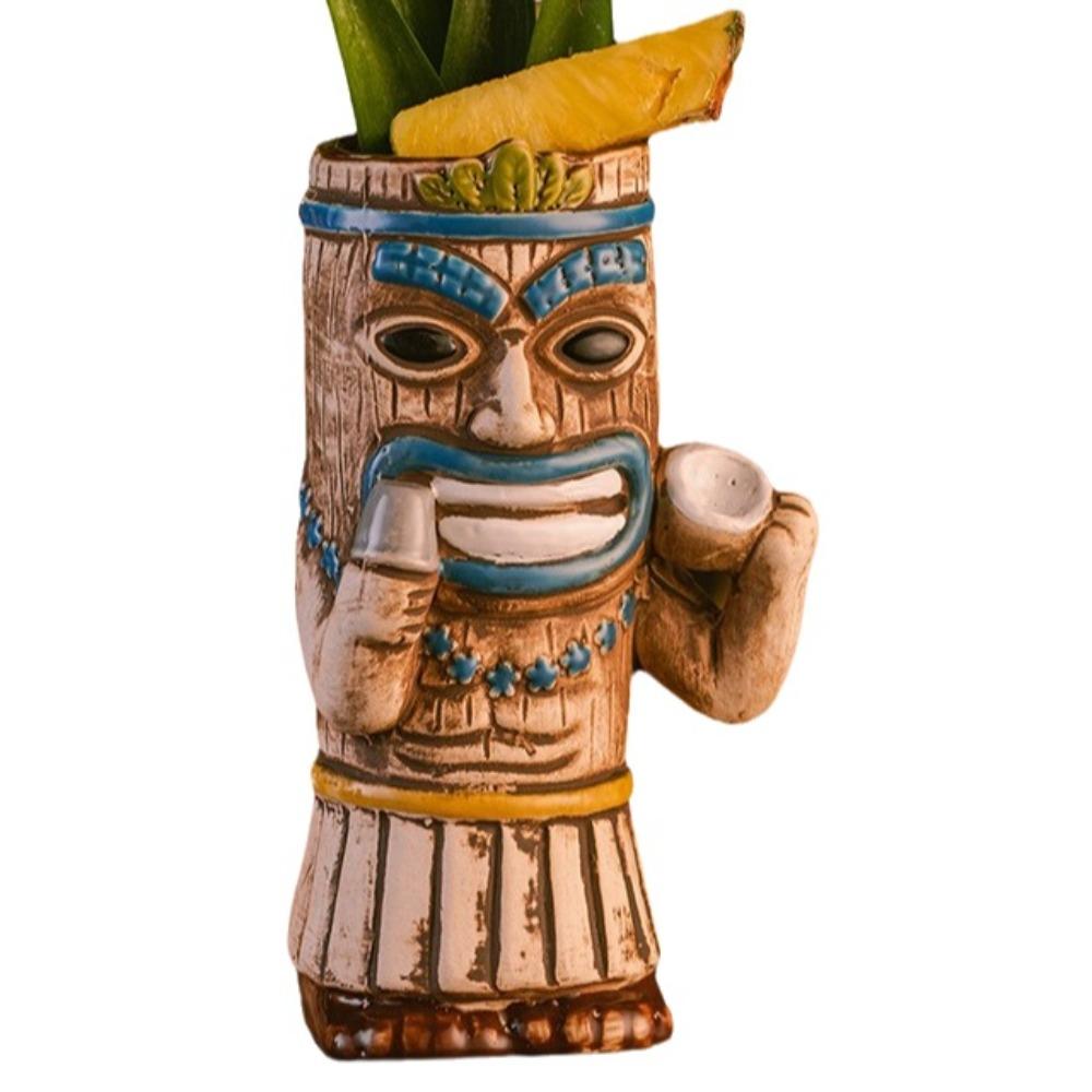 

Funny Hawaiian Cocktail Cup Ethnic Style Beer Beverage Cup Creative Beach Theme Mug Bar Tools Style A White