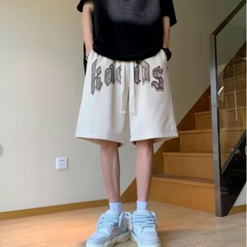 Herren Übergroße Shorts Amerikanischer Vintage Verformter Buchstabenaufdruck Shorts Modemarke High Street Locker Paar Basketball-Kurzhosen