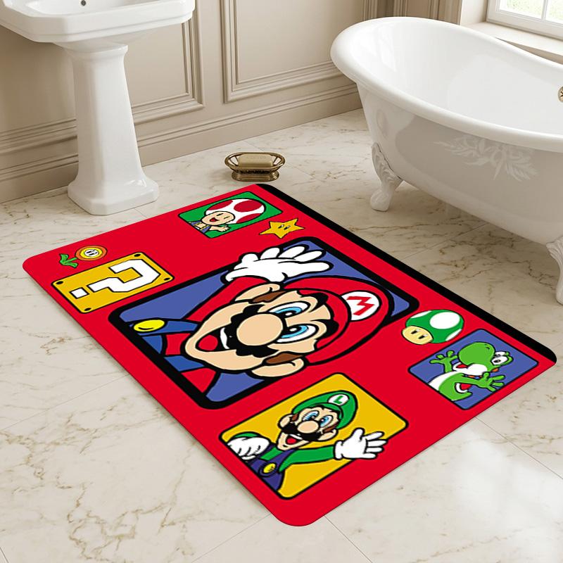 Super Mario Bros Living Room Nonslip Area Rug Soft Carpet For Bedroom Game Playroom Sofa Office Home Decor Doormat Christmas Gift C9291453