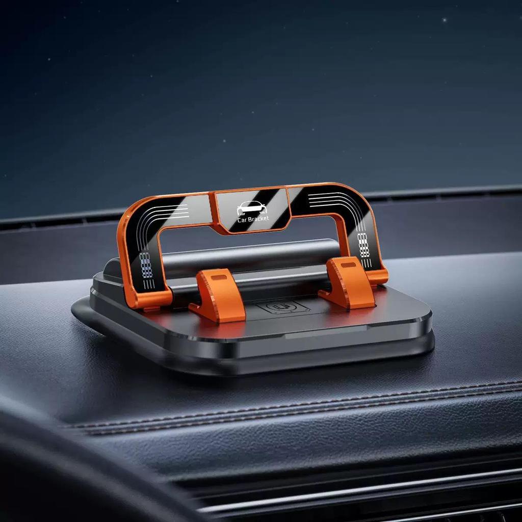 Dual Function Car Phone Holder and Number Plate: Adhesive Dashboard and Console Mount, Anti-Shake Universal Navigation Stand.