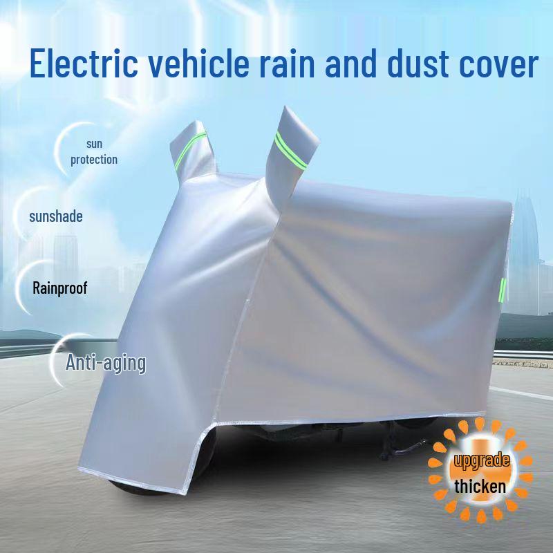 Universal All-Season Electric Vehicle & Motorcycle Cover: Cotton Flannel, Rainproof, Sunscreen, Thickened.