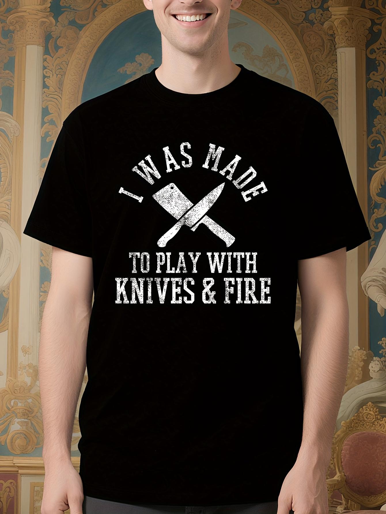 Culinary Chef Cook Tshirt - I Was Made to Play with Knive... XXXL