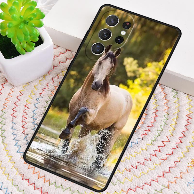 Horse Silicone Phone Case For Samsung Galaxy note 10 pro S26 S25 S24 S23 S22 S21 Plus S25Ultra Capa Cover