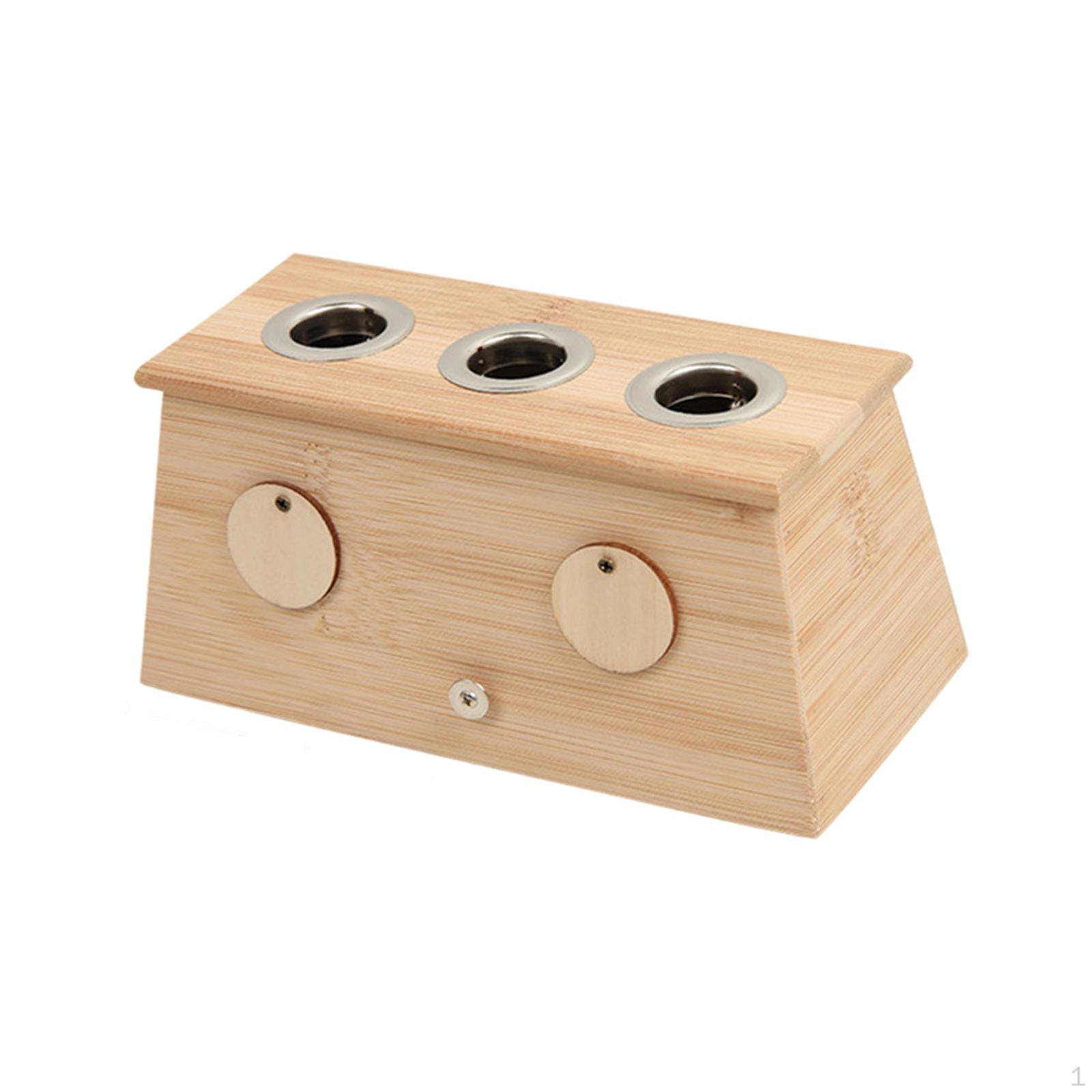 

-Коробка, контейнер для подогрева, -Ролик, держатель палки, ящик для полыни для кемпинга, террасы, сада 18.5x9.5x8.5cm