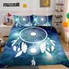 Dream Catcher Duvet Cover Set King Size Pink Boho DreamCatcher Bedding Set for Kids Teen Microfiber Bohemian Feather Quilt Cover