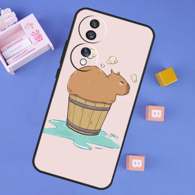 Capybara Spa Case For Honor X8b X9b X8a X9a X6a X7a X6 X7 X8 X9 Honor 90 Lite 70 50 Magic 5 6 Pro Cover
