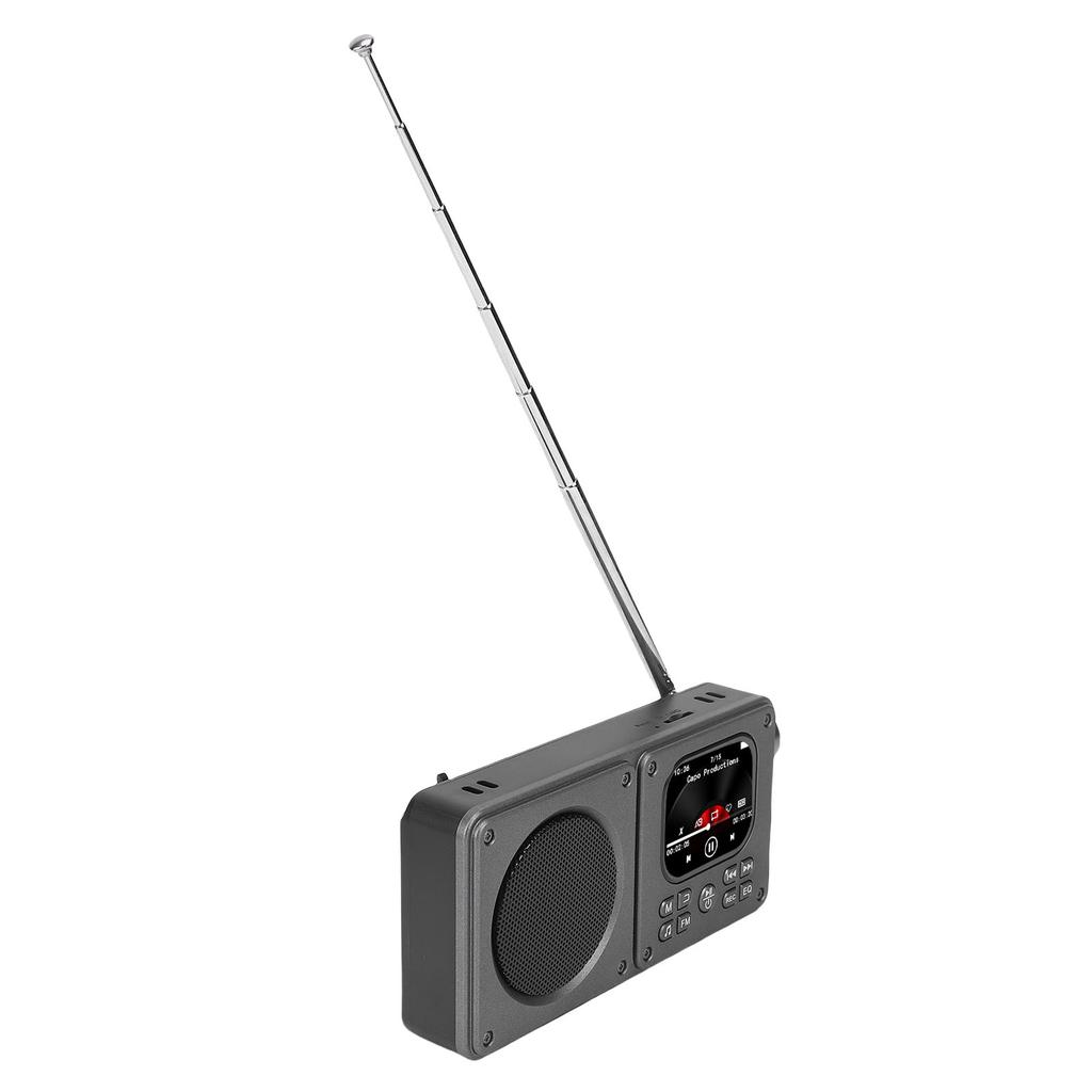 Video Radio AM FM 2.01 Inch Screen MP3 MP4 Player   5.4 Speaker Portable Rechargeable Radio with Earphone  