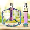 WEST BIKING Aluminum Alloy Footboard Hollow Anti-skid Bearing Mountain Bike MTB Foot Pedals Smooth Bearing Bike Part Accessories