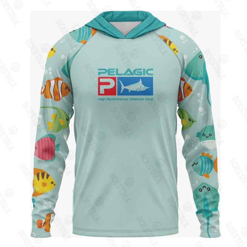 New Ocean Fishing Suit Sun-proof Long-sleeved Ultraviolet Protection Hooded Upf50 + 7XL