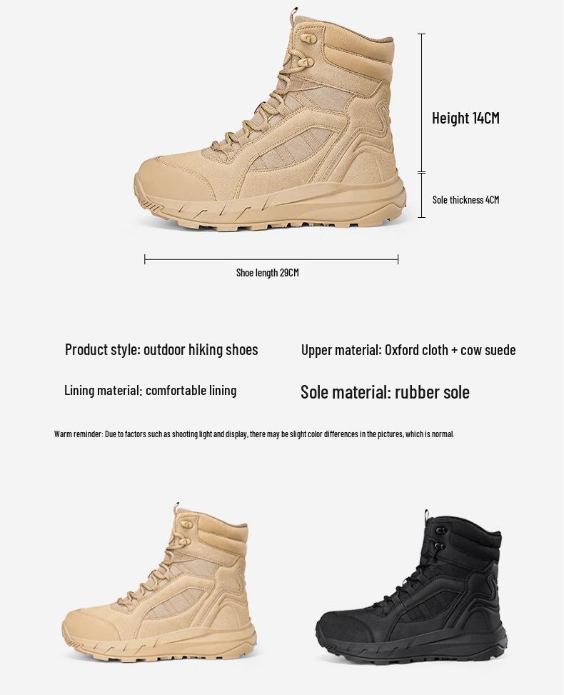 2025 Men's High-Top Outdoor Combat Boots: Fashionable Casual Military Style