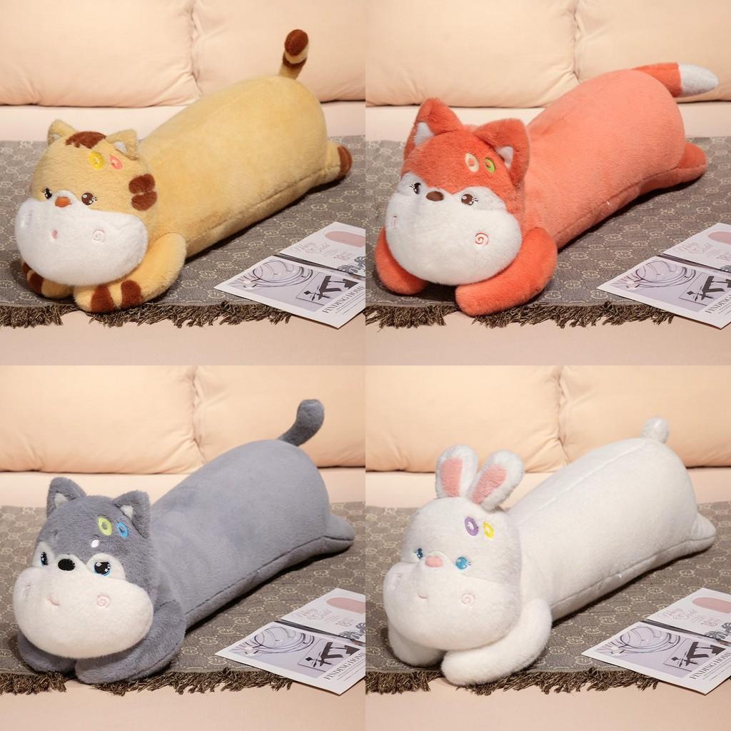Cartoon Animal Long Hugging Pillow With Husky Cat Bunny And Fox Childrens Day