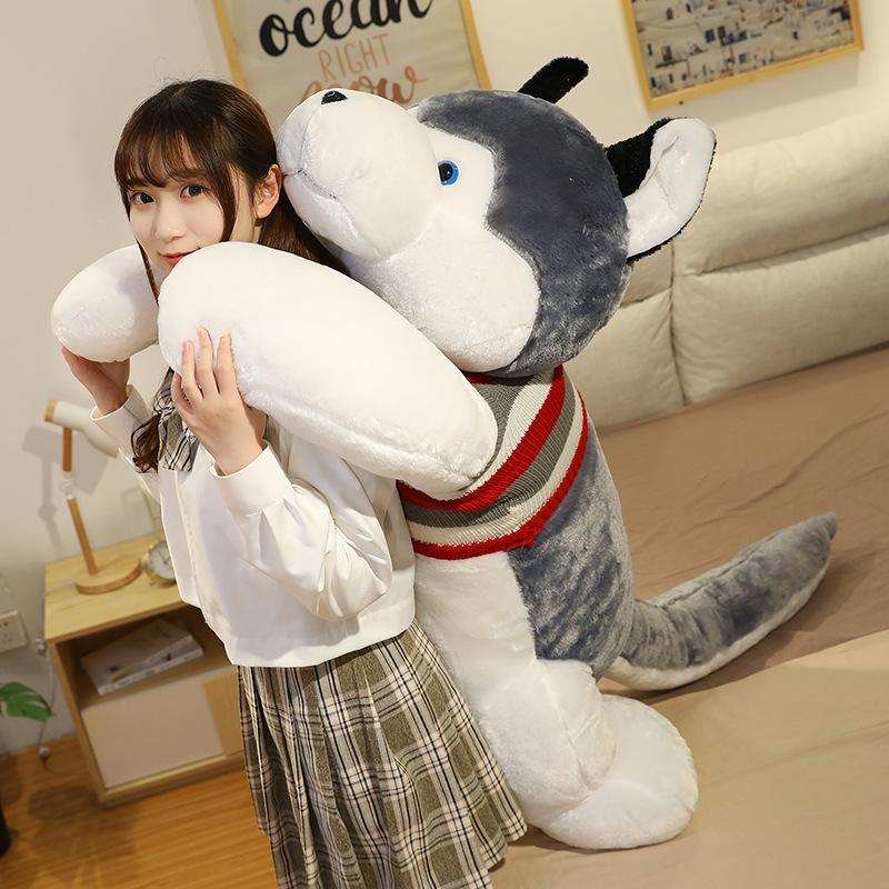 Husky Doll Large Dog Bear Plush Toy Erha Cloth Doll Cute Throw Pillow Gift Small Gift