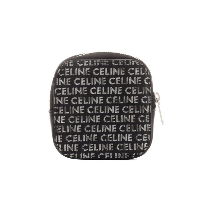 Celine Squared Purse Black Men Pouches 10K743FGH-38SI