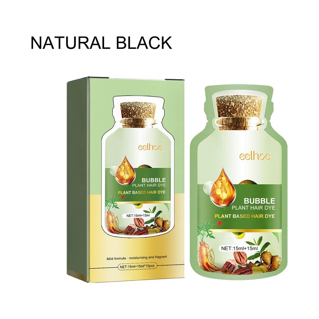 Shampooing Bubble Plant Hair D Ye Natural Plant Hair D Ye New Plant Bubble Hair D Ye Hair D Ye 20 ml 10 paquets/boîte