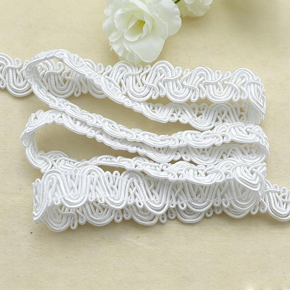 5 meters/16.4ft each pack 1.0cm lace sewing embroidery trims black white ribbons curtain curve accessory handmade DIY craft bra dress gowns decoration
