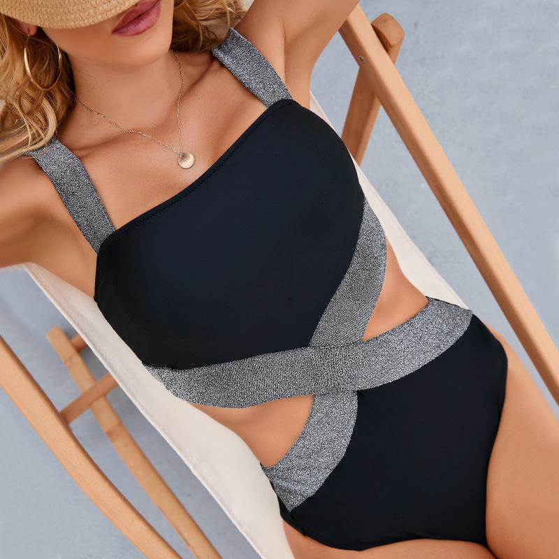 Einteiliger Badeanzug für Damen, sexy, hohl, rückenfrei