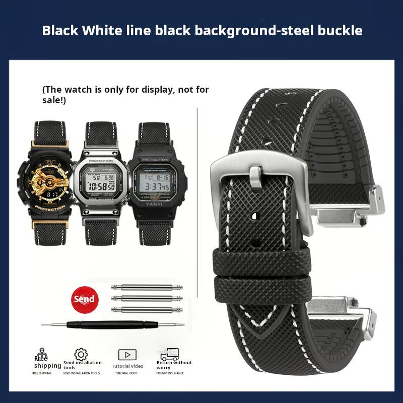 dw5600 DIY For Casio G-SHOCK DW-5600 GW-B5600 GW-M5610 GM-2100 GA-2100 Watchband GM GA-110 fluoro rubber Watch strap accessories