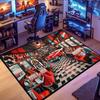 Retro Car & Rock Bar Themed Rug, Non-slip Rug, Suitable for Living Room, Bedroom, Game Room, Computer Room and Home Décor.