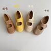 Vintage Gentle Ugly-Cute Shallow Yellow Single Shoes Loafers for Women 2025 New Versatile Soft-soled Mary Jane Shoes