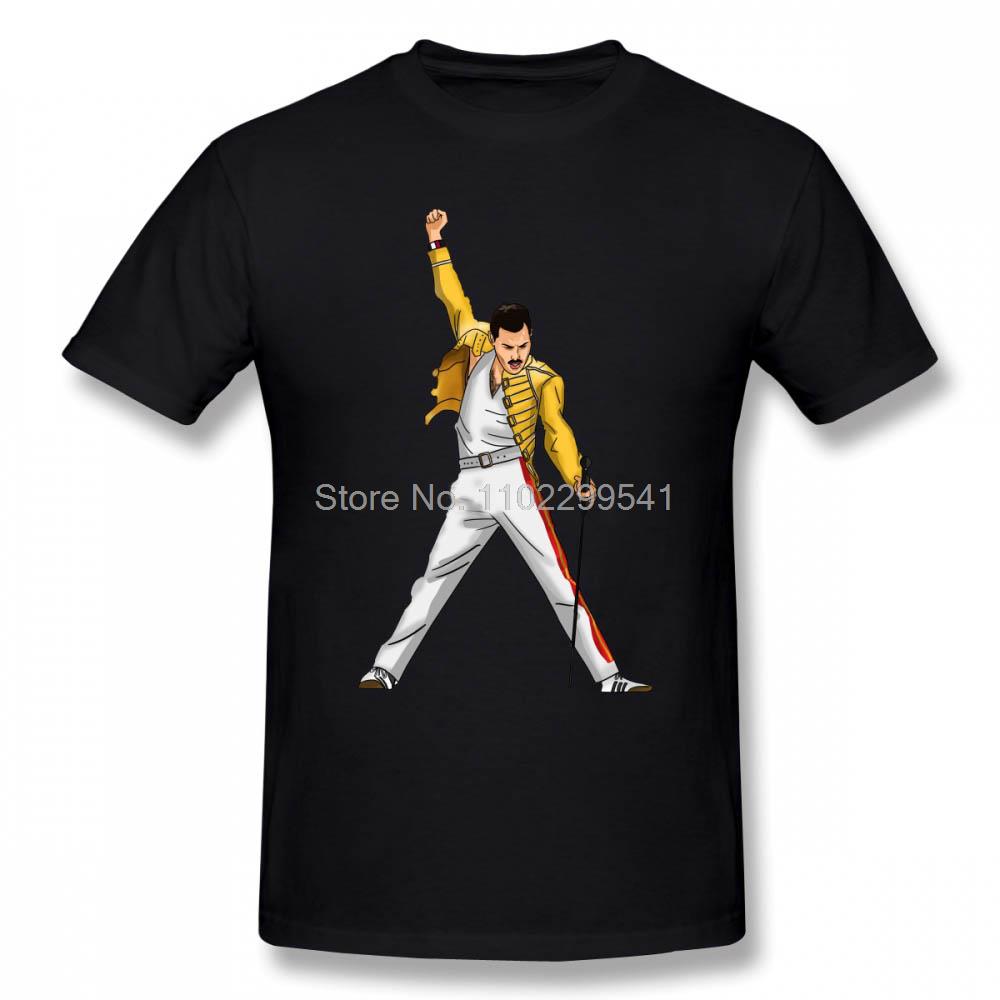 Freddie Mercury T-Shirt Übergroßes Kurzarm-T-Shirt Sommer Strapazierfähig Lässig Baumwoll-Tee Tops Harajuku Streetwear Herrenbekleidung S