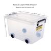 Miflame Clear Rolling Storage Bin with Lid