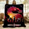1PC Mortal Kombat Warriors Outdoor Blanket Lightweight Flannel, Soft & Warm, All-Season Use for Sofa, Outdoor007