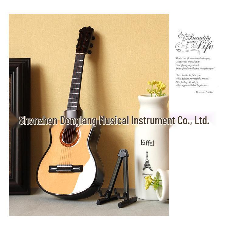 Mini Cutaway Classical Guitar Figurine - Folk Doll Instrument for Birthdays, Graduations, or Christmas Gifts for Adults