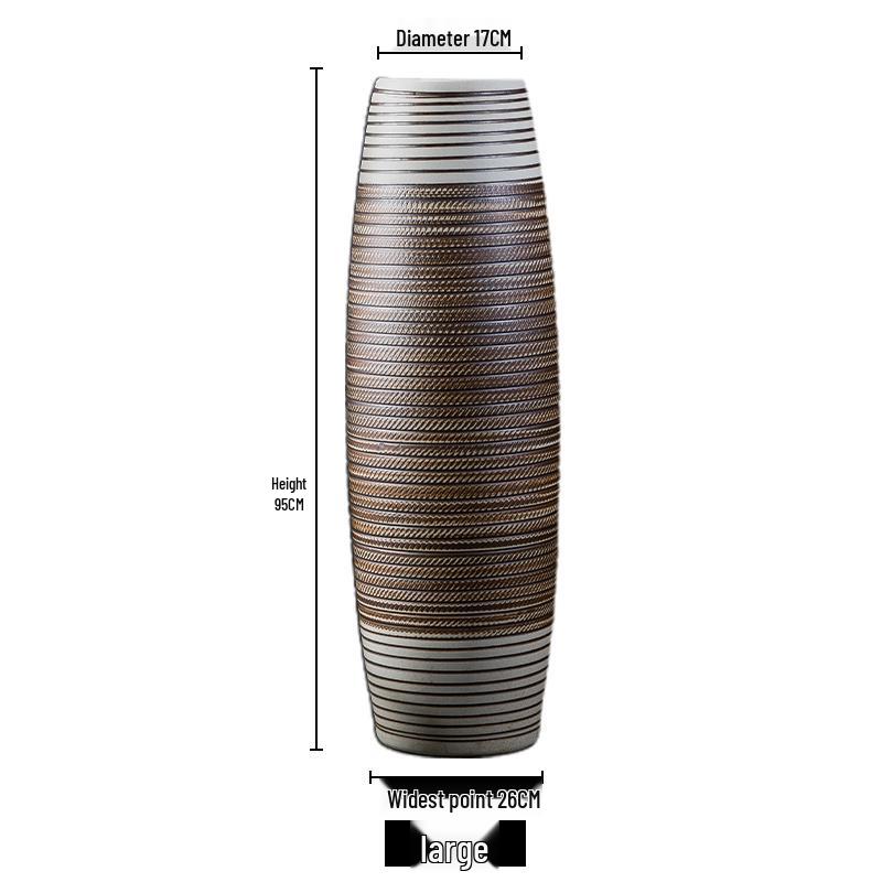 Modern American Large Ceramic Floor Vase for Dry Flowers