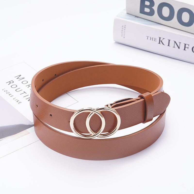 New Ins European and American Double G Buckle Belt for Women, Decorated Denim Student Belt, Versatile Belt for Ladies