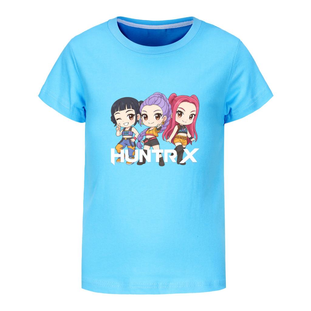 5015 Kids Girls Boys Rumi Mira Zoey Print Casual Cotton Short Sleeves T-Shirt