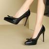 Fashion 2025 New Spring Butterfly Knot Ladies Pumps Pointed Toe Sexy Thin High Heels Fashion Shallow Pumps Stiletto Party Office Shoes