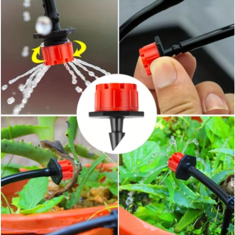 50-100 st justerbara bevattningsdroppar sprinklers 1/4'' emitter droppbevattning mikrodroppbevattningssprinklers för bevattningssystem