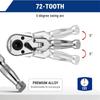 1/4inch Drive Ratcheting Wrench Featuring 72Tooth Mechanism And Reversible Switching For Precise Work Socket Wrench