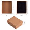 12pcs Kraft Cotton Filled Cardboard Paper Jewelry Set Boxes for Ring Necklace Earring with Sponge Inside Rectangle Tan 9x7x3cm