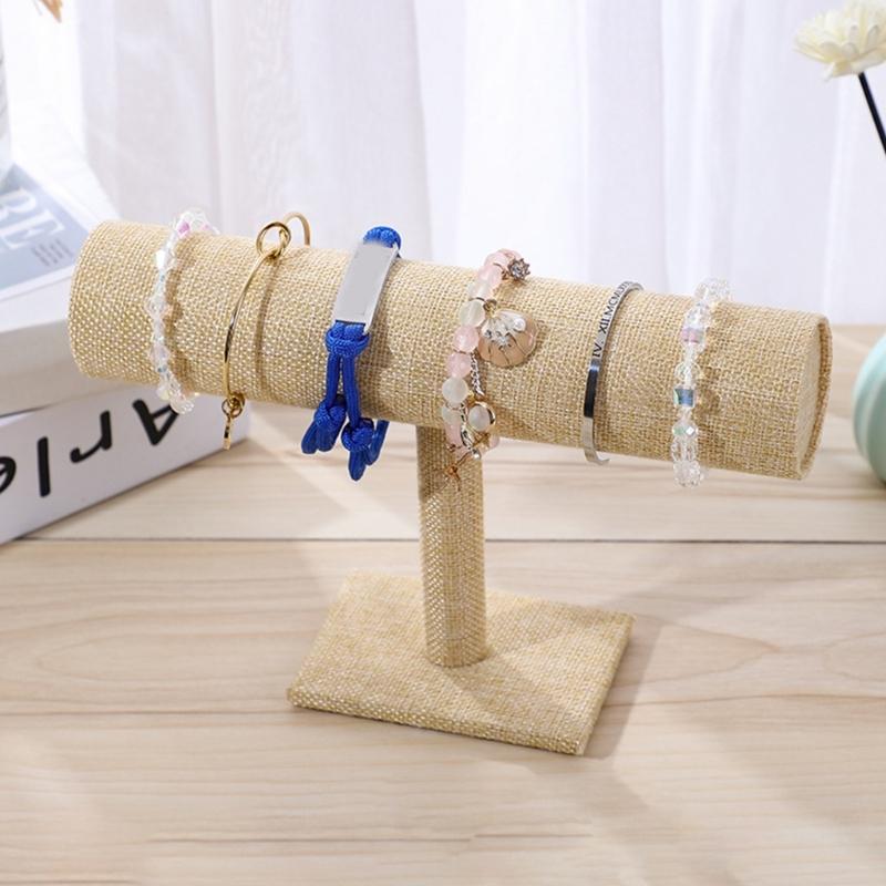 Velvet T-Type Bracelet Watch Jewelry Display Stand Headband Hairpin Headdress Organizer Storage Holder Jewelry Storage