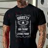 Men T-Shirt Sobriety Featuring To Living Proof Arrow And Laurel Motif Graphic Moto Cotton O-nec