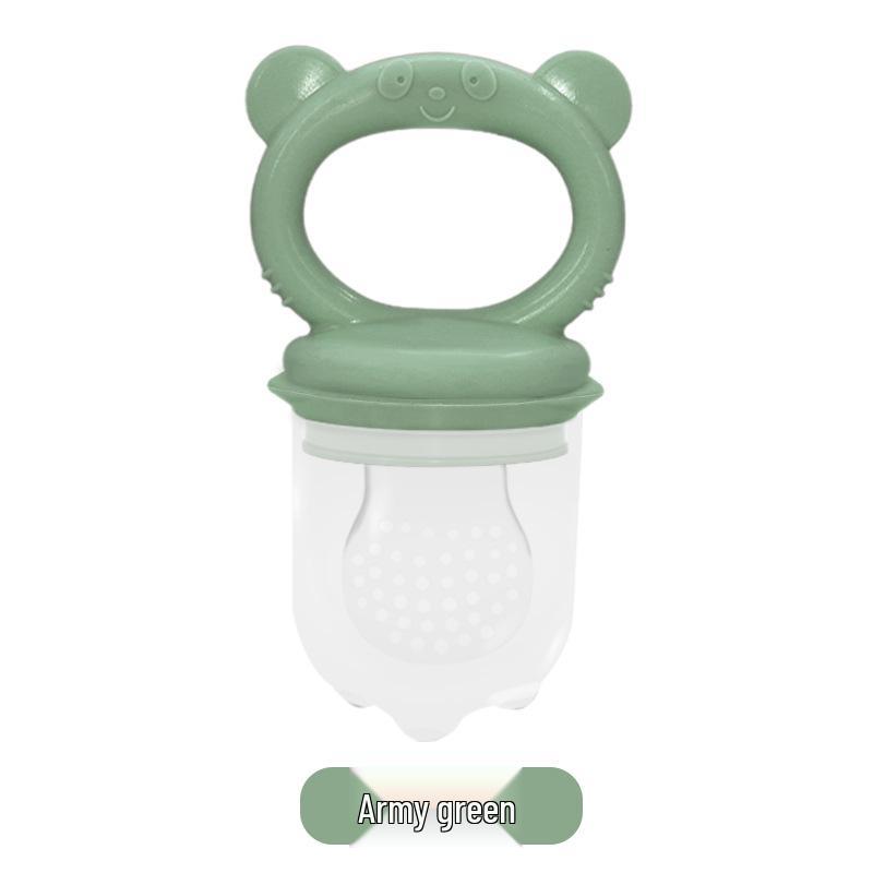 Isır ısır Silikon Diş Kaşıyıcı: Bebek Meyve ve Sebze Besleyici - Süper Yumuşak File Uç