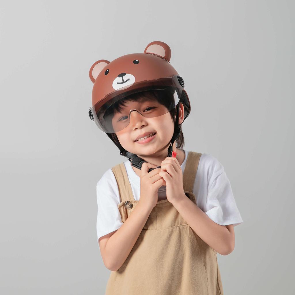 CCC-Zertifikat Niedlicher Bär Bequeme Passform Neuer Kinderrollerhelm Kinder Kinder Fahrradfahren Fahrradhelm mit Passformsystem