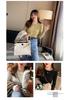 Women's Slim-Fit Ruffle Long Sleeve Knit Top for Spring and Autumn