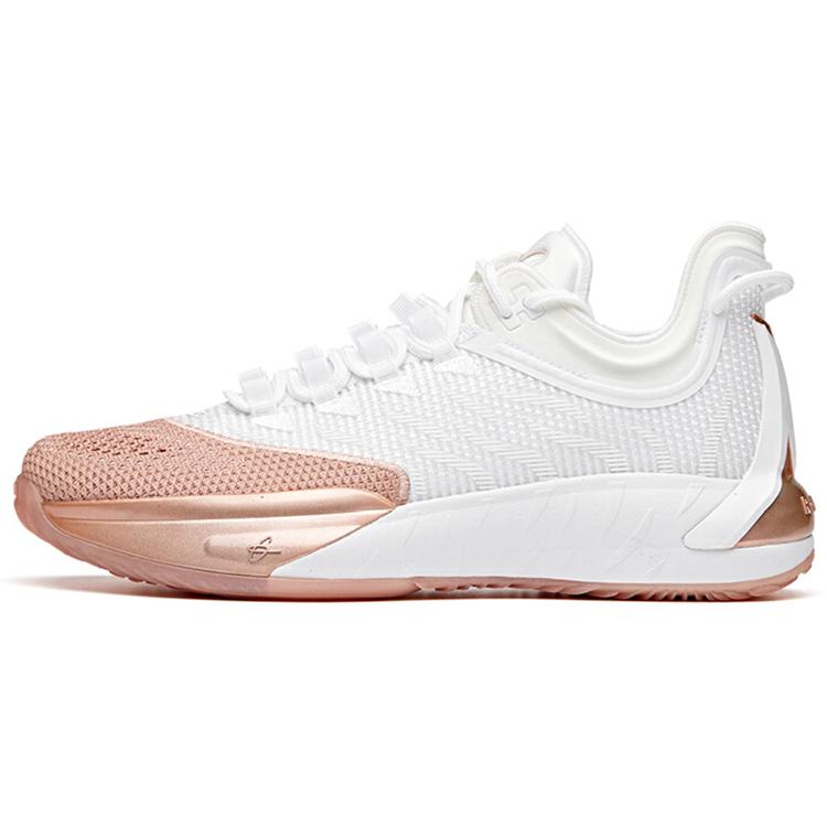 

New Anta Hayward GH1 Low Wear Resistant Slip Resistant Low Top Basketball Shoes Men s White Rose Gold 112031103-3 39