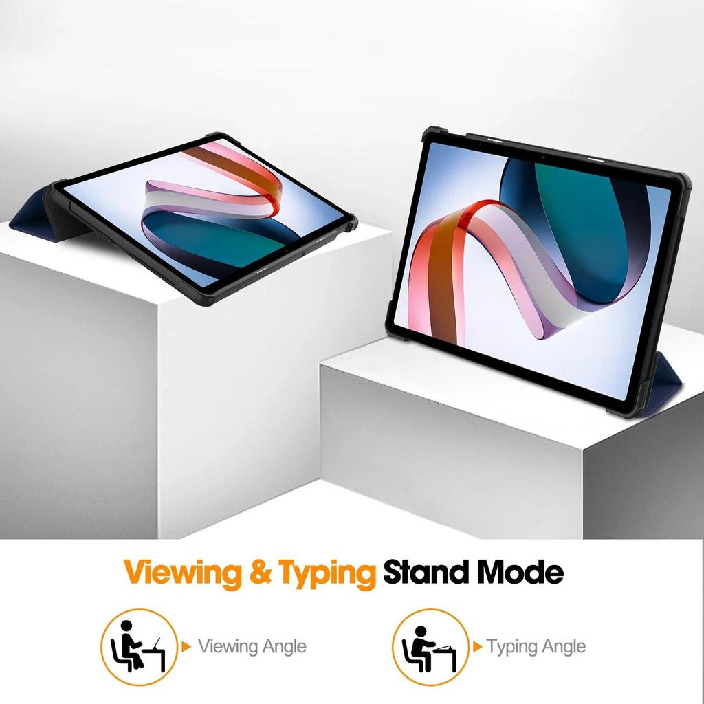 Étui pour tablette PC Xiaomi Redmi Pad Se 11 pouces, support mince pliable en trois parties, housse magnétique solide avec fonction de réveil automatique