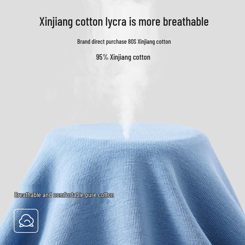 Shanshan Men's Pure Cotton 7A Antibacterial Mid-Waist Briefs