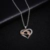 Women Mom Kid Fashion Hand-in-hand Heart-shaped Pendant Choker Short Necklace